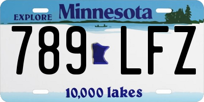 MN license plate 789LFZ
