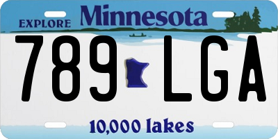 MN license plate 789LGA
