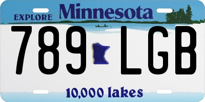 MN license plate 789LGB