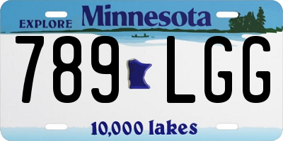 MN license plate 789LGG
