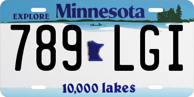 MN license plate 789LGI