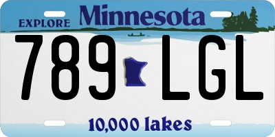 MN license plate 789LGL