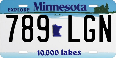 MN license plate 789LGN