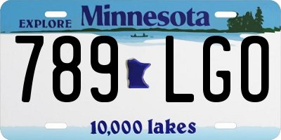 MN license plate 789LGO