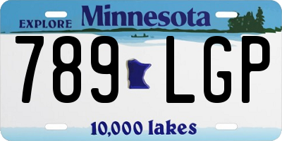 MN license plate 789LGP
