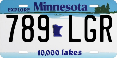 MN license plate 789LGR