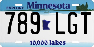 MN license plate 789LGT