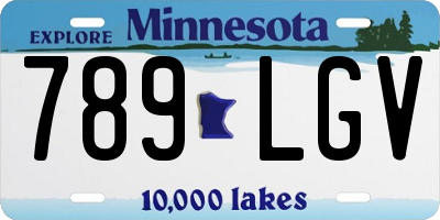 MN license plate 789LGV