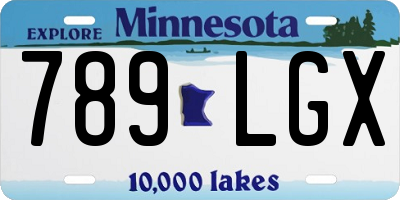 MN license plate 789LGX