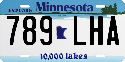 MN license plate 789LHA
