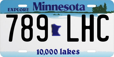 MN license plate 789LHC