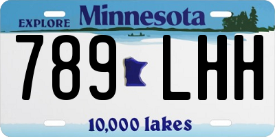MN license plate 789LHH
