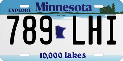 MN license plate 789LHI