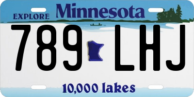 MN license plate 789LHJ