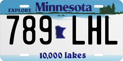 MN license plate 789LHL