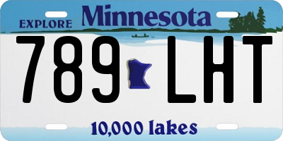 MN license plate 789LHT