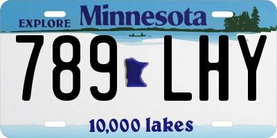MN license plate 789LHY
