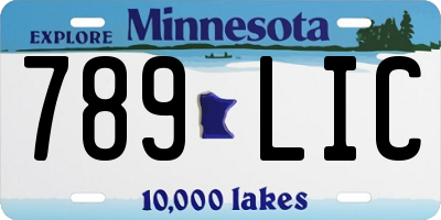 MN license plate 789LIC
