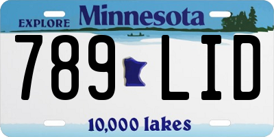 MN license plate 789LID
