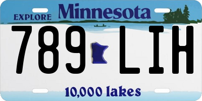 MN license plate 789LIH