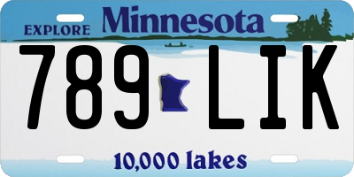 MN license plate 789LIK