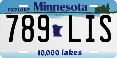 MN license plate 789LIS