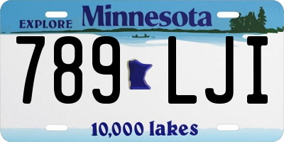 MN license plate 789LJI