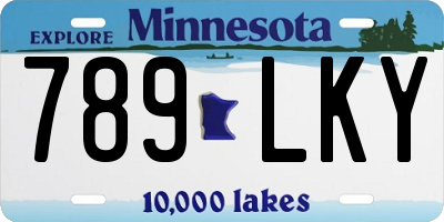 MN license plate 789LKY