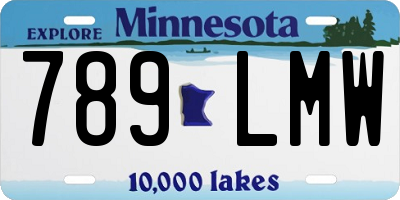 MN license plate 789LMW