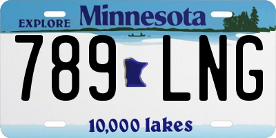 MN license plate 789LNG