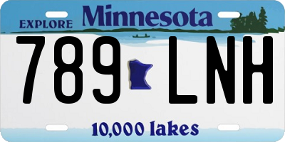 MN license plate 789LNH