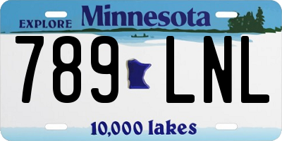 MN license plate 789LNL