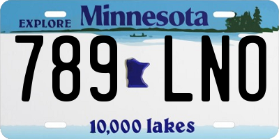 MN license plate 789LNO