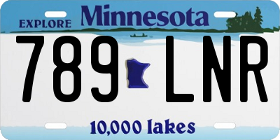 MN license plate 789LNR