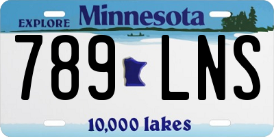 MN license plate 789LNS