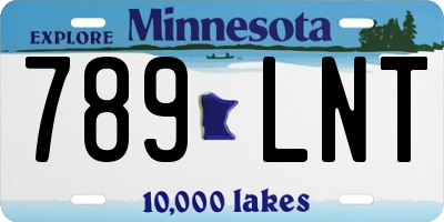 MN license plate 789LNT