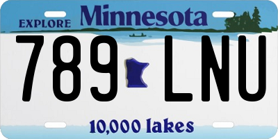 MN license plate 789LNU