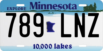 MN license plate 789LNZ