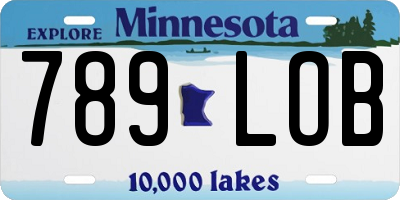 MN license plate 789LOB