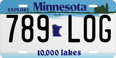 MN license plate 789LOG