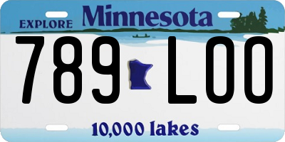 MN license plate 789LOO