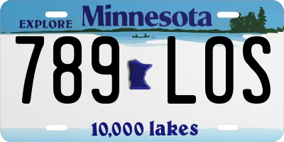MN license plate 789LOS