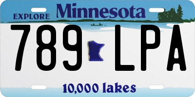MN license plate 789LPA