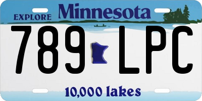 MN license plate 789LPC