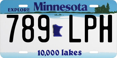 MN license plate 789LPH