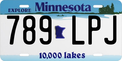 MN license plate 789LPJ