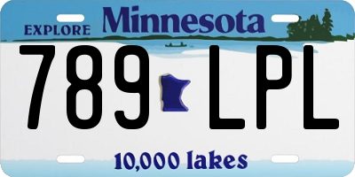 MN license plate 789LPL