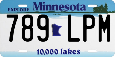 MN license plate 789LPM