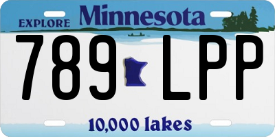 MN license plate 789LPP