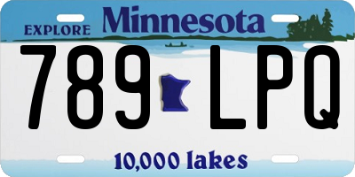 MN license plate 789LPQ